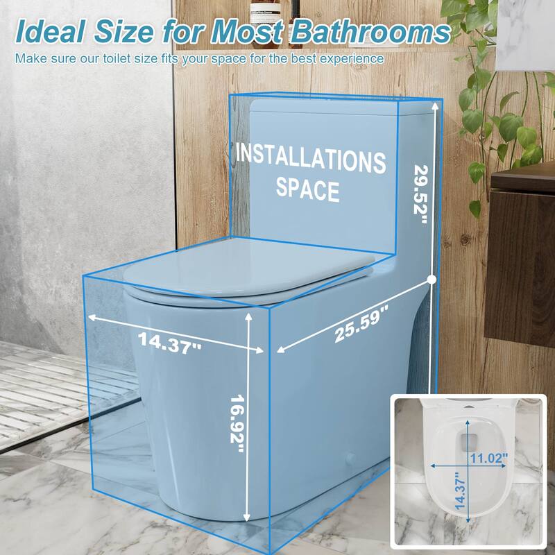 GIVING TREE 1.1/1.6 GPF High Efficiency Dual Flush Elongated Toilet in Gloss White