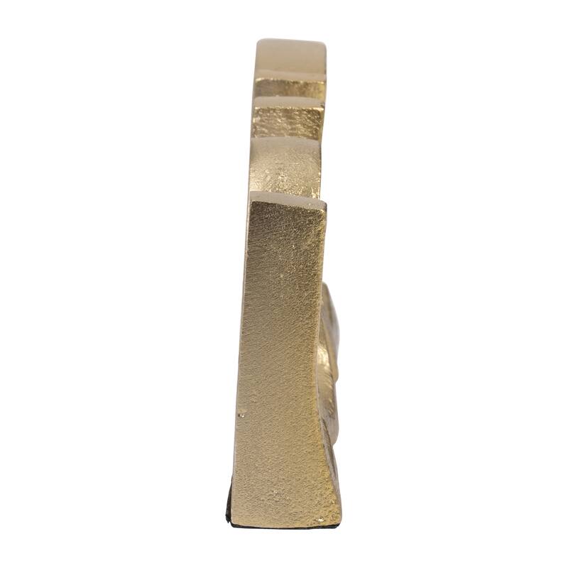Decorative LOVE Sculpture for Home Decor - 8", Gold - 8" x 1.25" x 3.25"