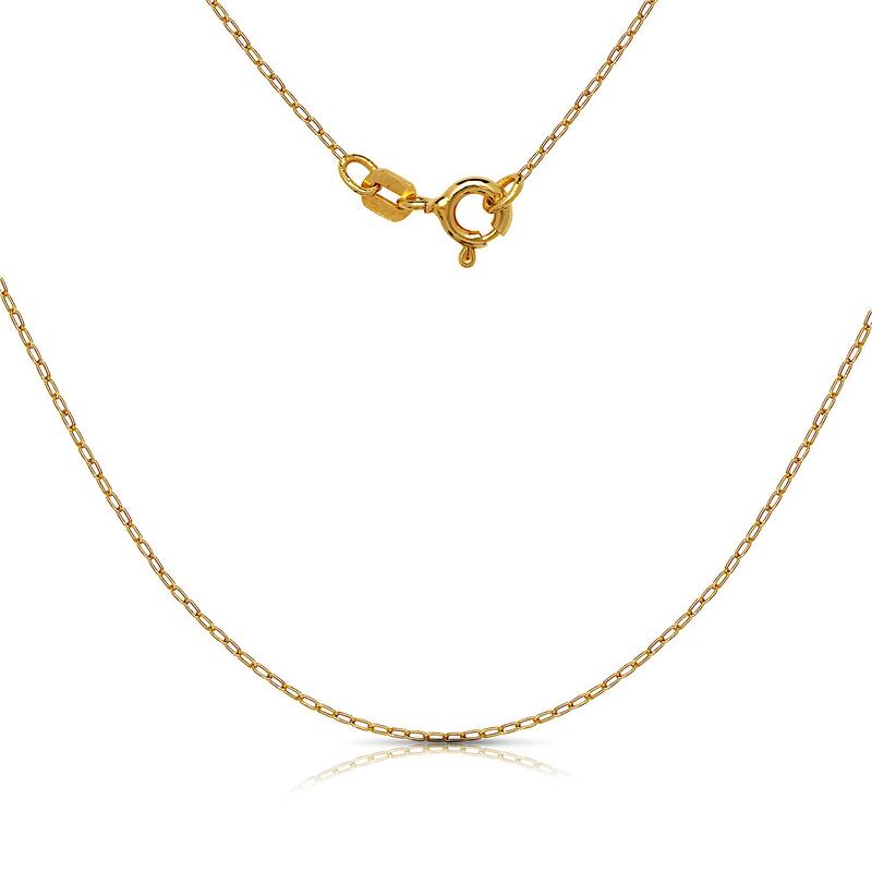 Curata 14k Yellow Gold 18" Solid Polished Stick Cross Necklace - 20x10mm
