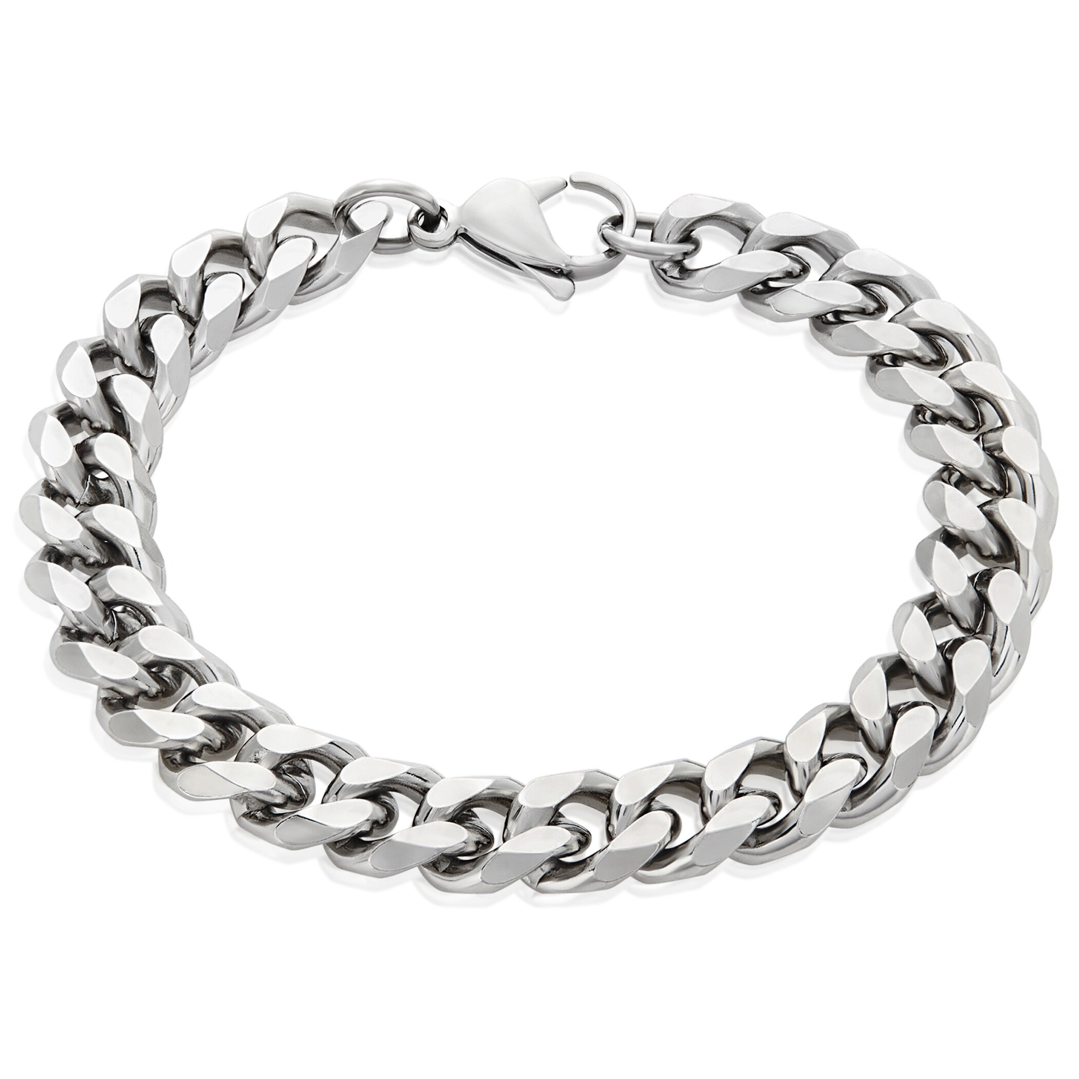 Mens Gold Silver Stainless Steel Bracelet Bangle Wristband Cuff Curb Chain Link Mens Gold Silver Stainless Steel Bracelet Bangle Wristband Cuff Curb Chain Link