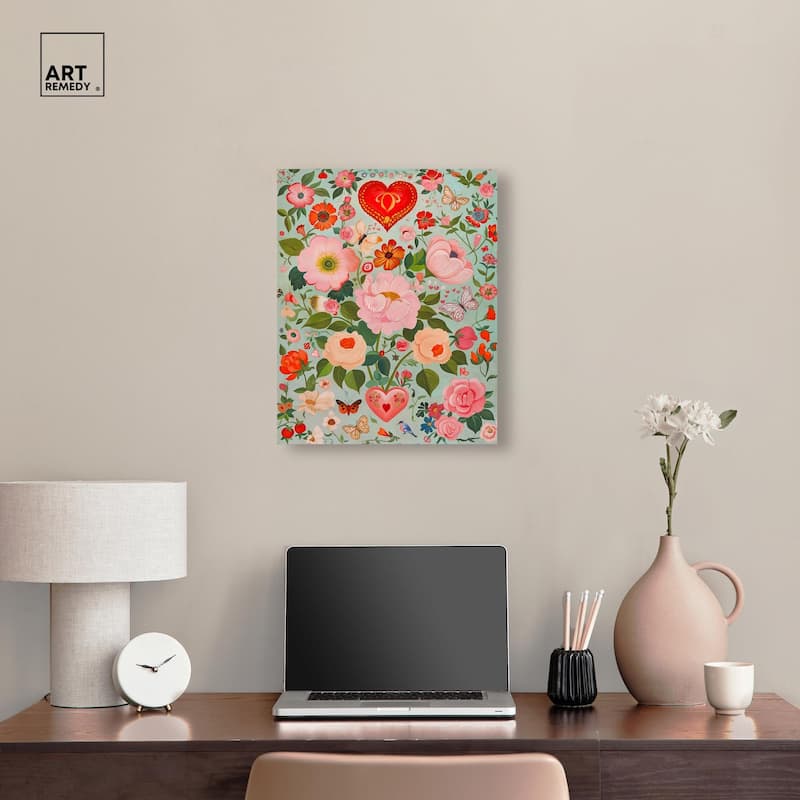 Festival of Flowers Canvas by Art Remedy, Gallery Wrapped
