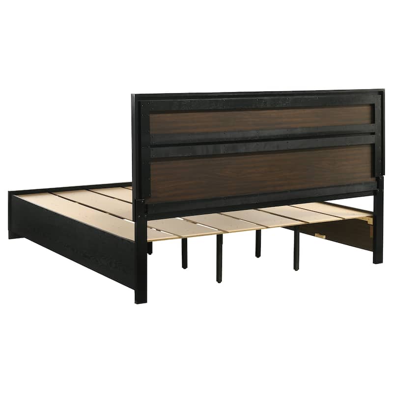 Miranda Contemporary Wood Storage Panel Bed