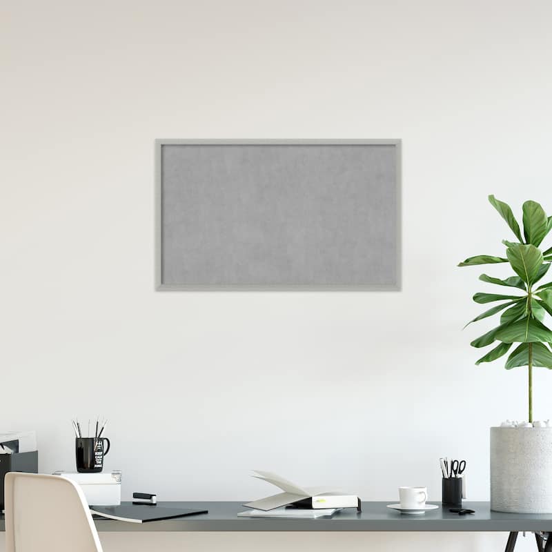 Amanti Art Silver Leaf Framed Magnetic Board
