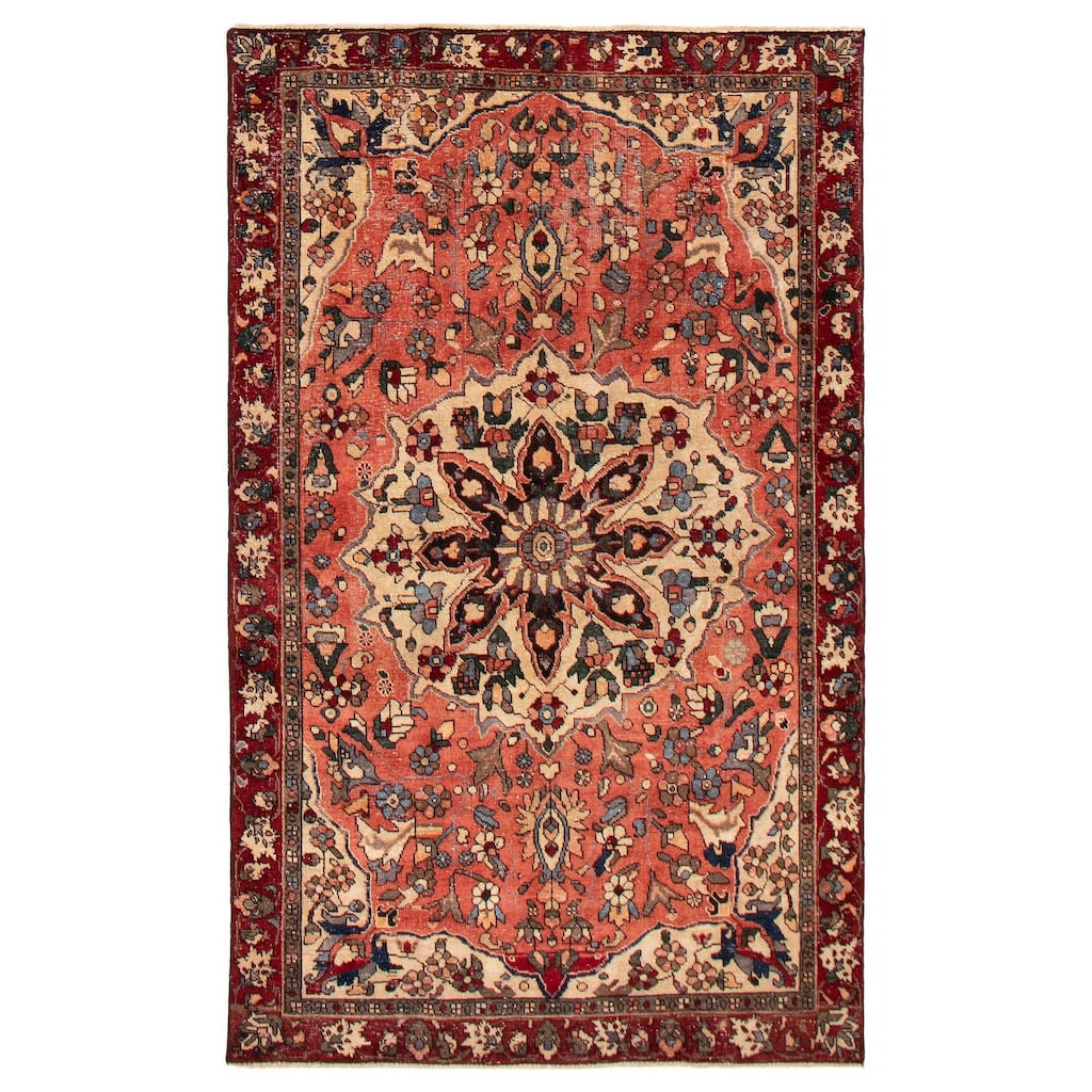 ECARPETGALLERY Hand-knotted Kayseri Vintage Copper Wool Rug - 5'0 x 8'1