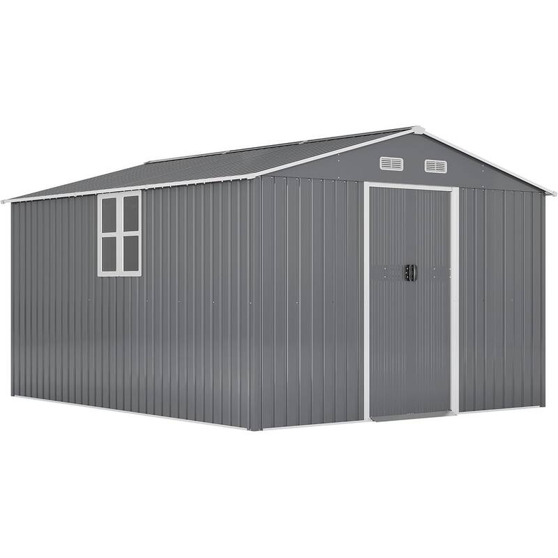 Outdoor Permanent Metal Storage Sheds for Gardening Tools, Patio Sheds Warehouse Vault