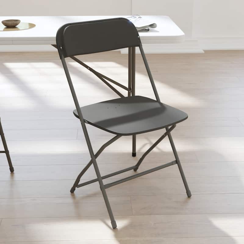 Big and Tall Commercial Folding Chair - Extra Wide 650LB. Capacity - Durable Plastic - 4-Pack