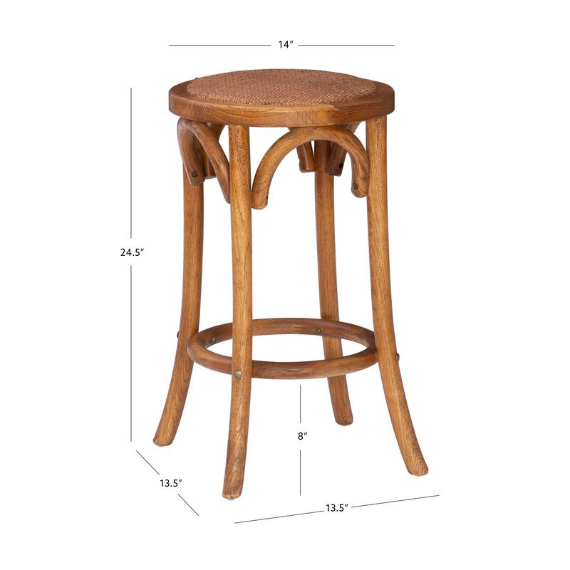Flint Walnut Backless Counter Stool - N/A