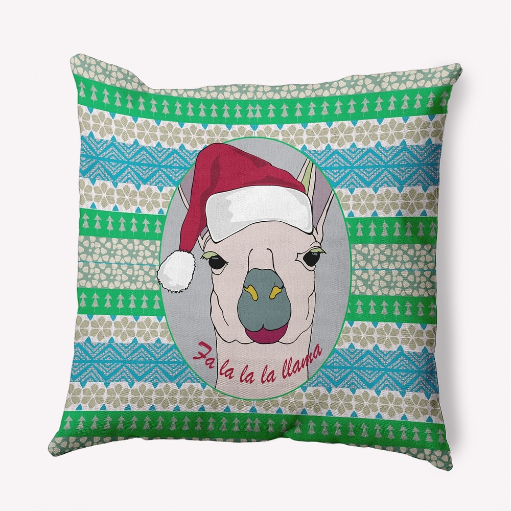 Fa La Llama Christmas Accent Pillow
