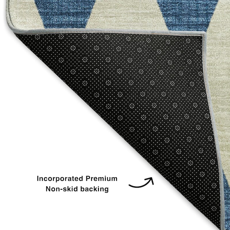 Premium Washable Super Soft Modern Diamond Mayfield Rug
