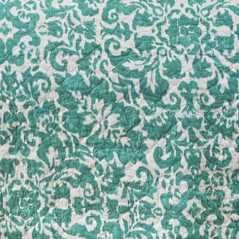 Madison Aqua Cotton Cotton Quilt Set - Reversible and Machine Washable