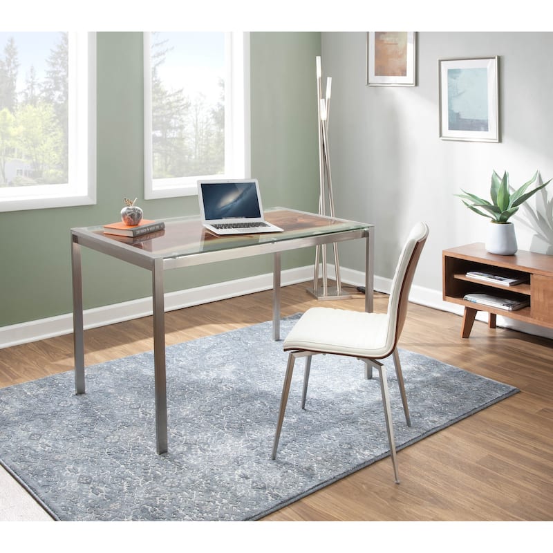 Mason Stainless Steel Wood Swivel Chair (Set of 2)