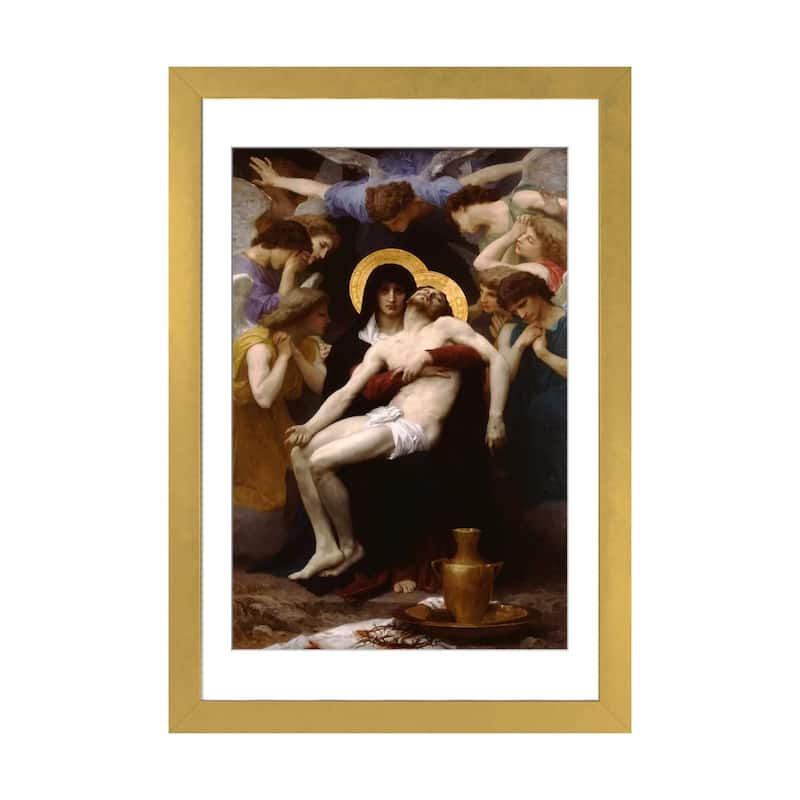 iCanvas "Pieta 1876" by William-Adolphe Bouguereau - Gold - 24x16x1