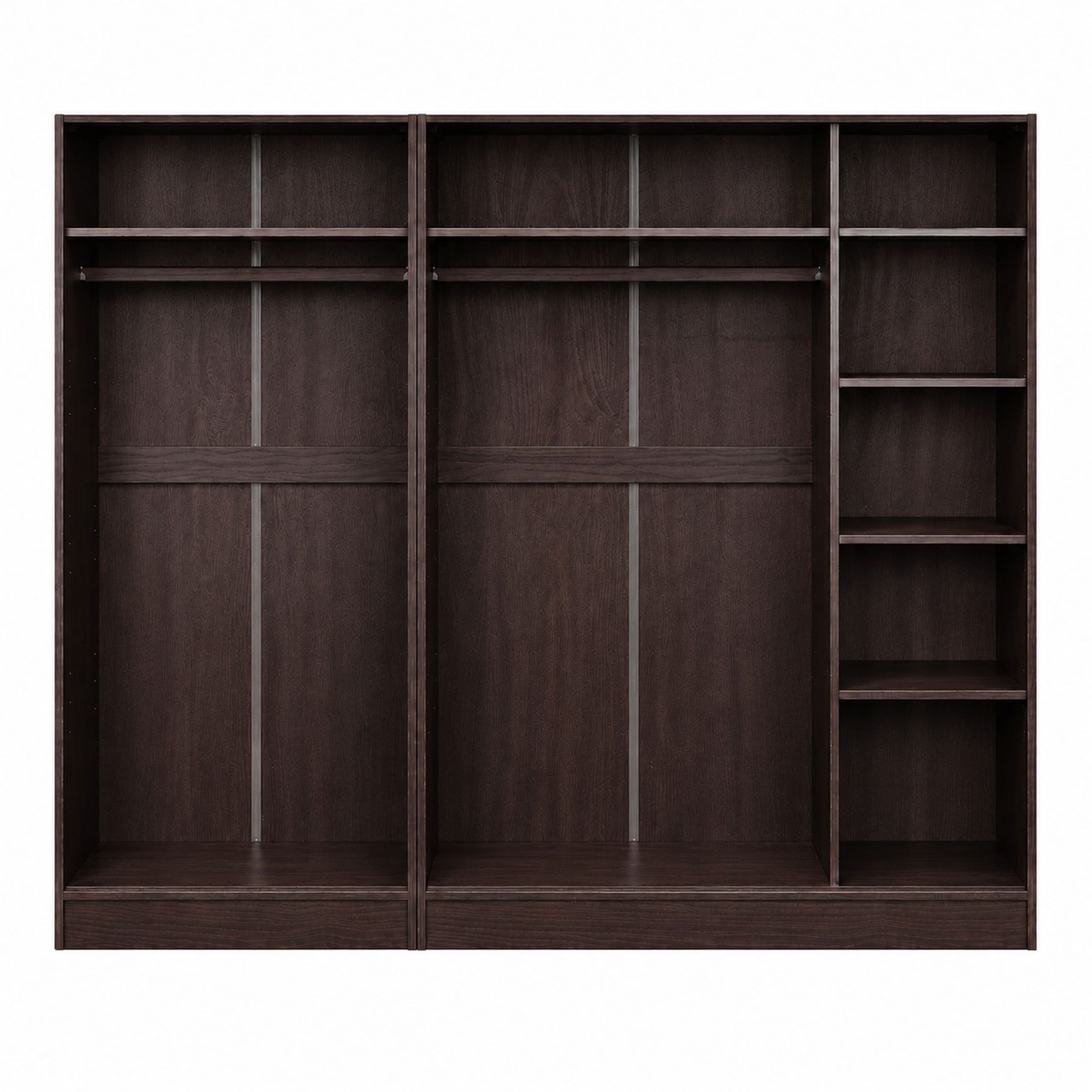 Palace Imports 100% Solid Wood 3-Door Sliding Wardrobe Armoire