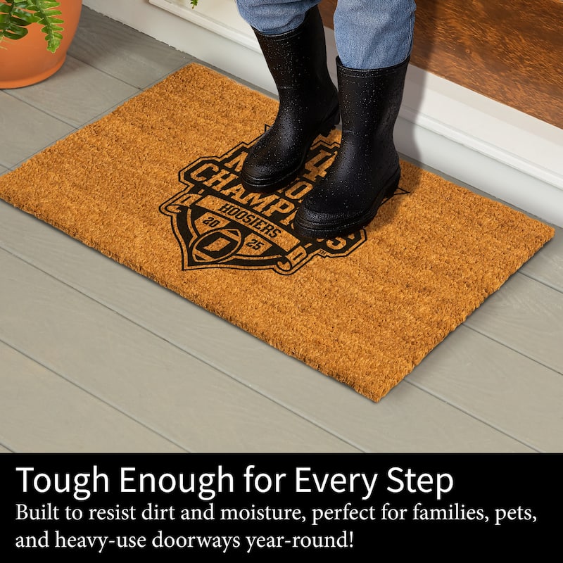 28 in. x 16 in. Indiana University CFP National Champions Coir Door Mat - 28" x 16"