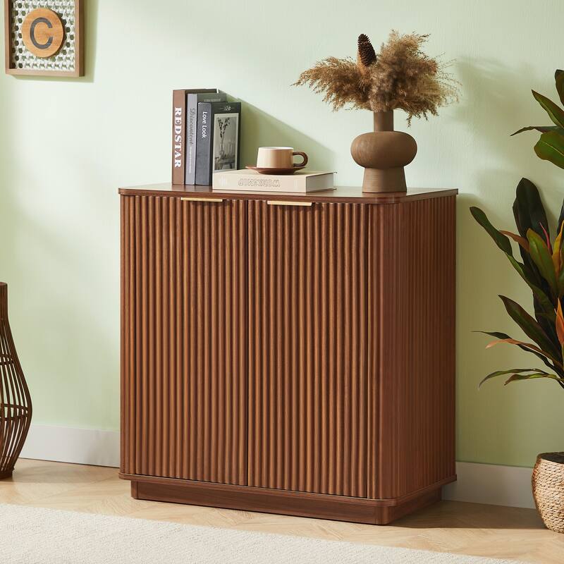 Buffet Cabinet Sideboard with Storage Curved wave Design for Bedroom, Living Room, Hallway