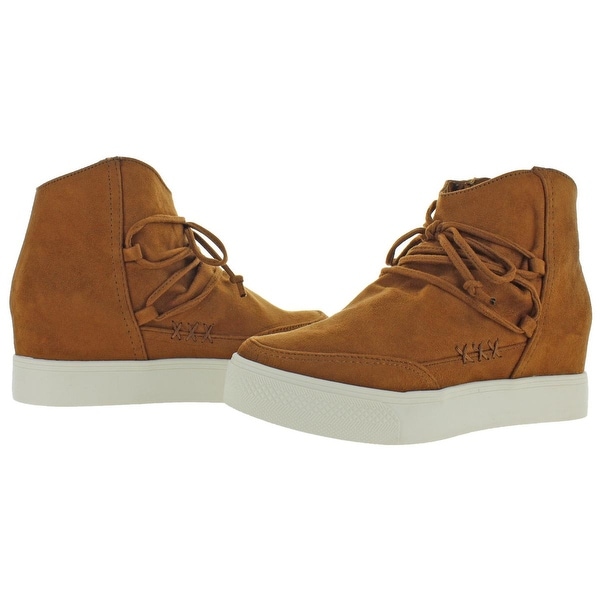 faux suede wedge sneaker