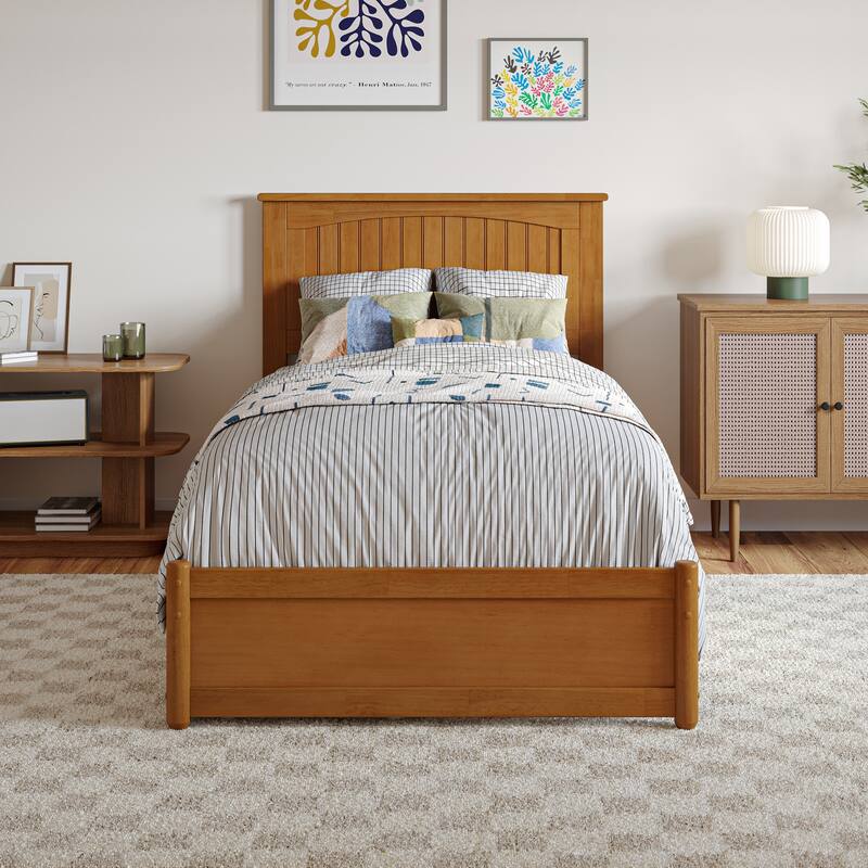 Malta Platform Bed with Panel Footboard and Storage Drawers