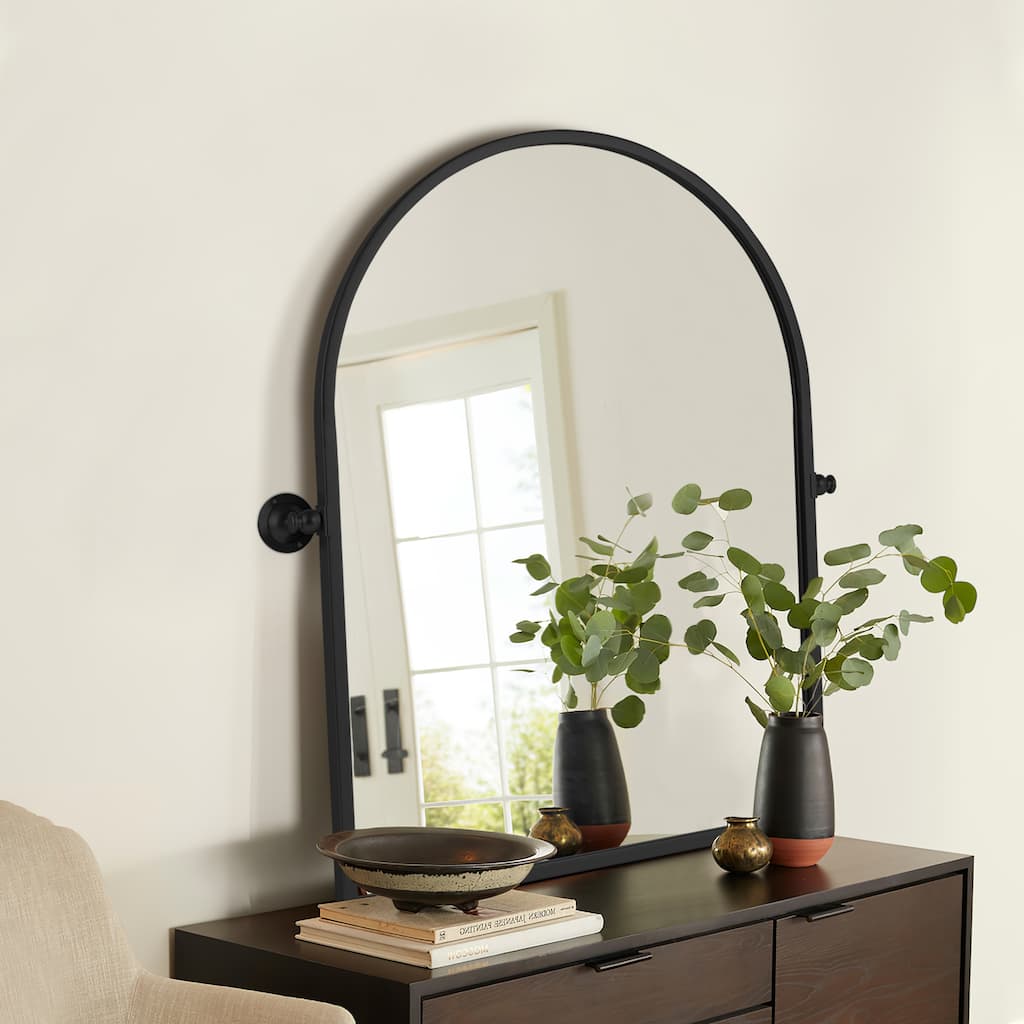 Modern Iron Hardware Window Mirror Wall Hanging Accent Mirror - 36x24
