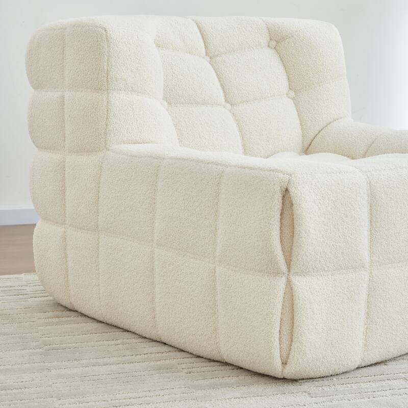Soft Comfy Sherpa Bean Bag Chair Sofa Armless Lounge With Sophisticated