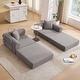 preview thumbnail 5 of 17, Modular Corduroy Convertible Sofa Bed for Small Apartments