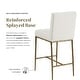preview thumbnail 5 of 24, 247 Shop At Home Lalia Modern Hammered Metal Square Back Counter Height Dining Chair