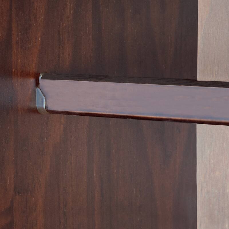 Palace Imports 100% Solid Wood 2-Sliding Door Wardrobe Armoire with Mirrored, Closed Louvered or Raised Panel Doors