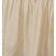 preview thumbnail 7 of 5, Cozy Line Golden Farmhouse Ticking Cotton Bed Skirt Cream Striped Ruffled Dust Ruffle, Tailored 16" Drop