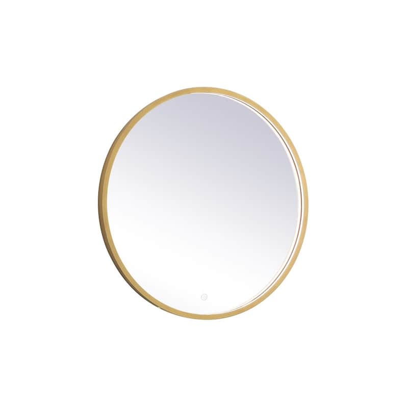 Elegant Lighting MRE6028 Pier 28" Diameter Modern Circular Aluminum - Brass