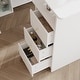 preview thumbnail 14 of 18, Modern White Manicure Table with Built-in Nail Dust Collector and Storage Drawers, Tempered Glass Shelf