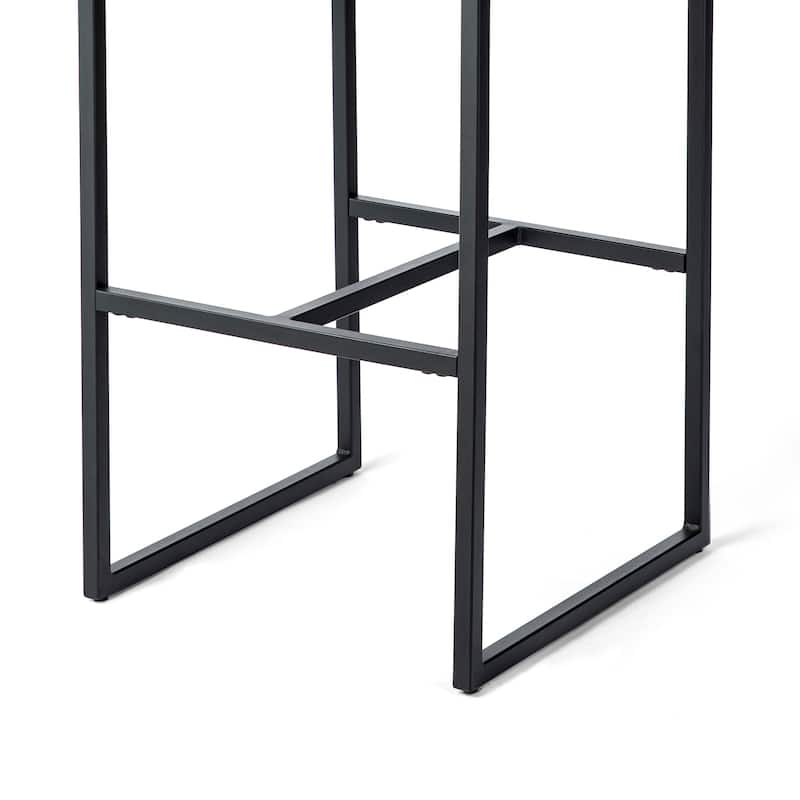 Glitzhome 30"H Modern High Back Upholstered Bar Stools with Metal Legs Set of 2/4
