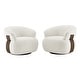preview thumbnail 6 of 10, Kieon 33"W 360 Swivel Barrel Chair Modern Accent Chair Set of 2