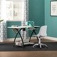 preview thumbnail 1 of 13, Sew Ready Comet Plus Black Metal Frame MDF Top Craft,Sewing, Office Table White