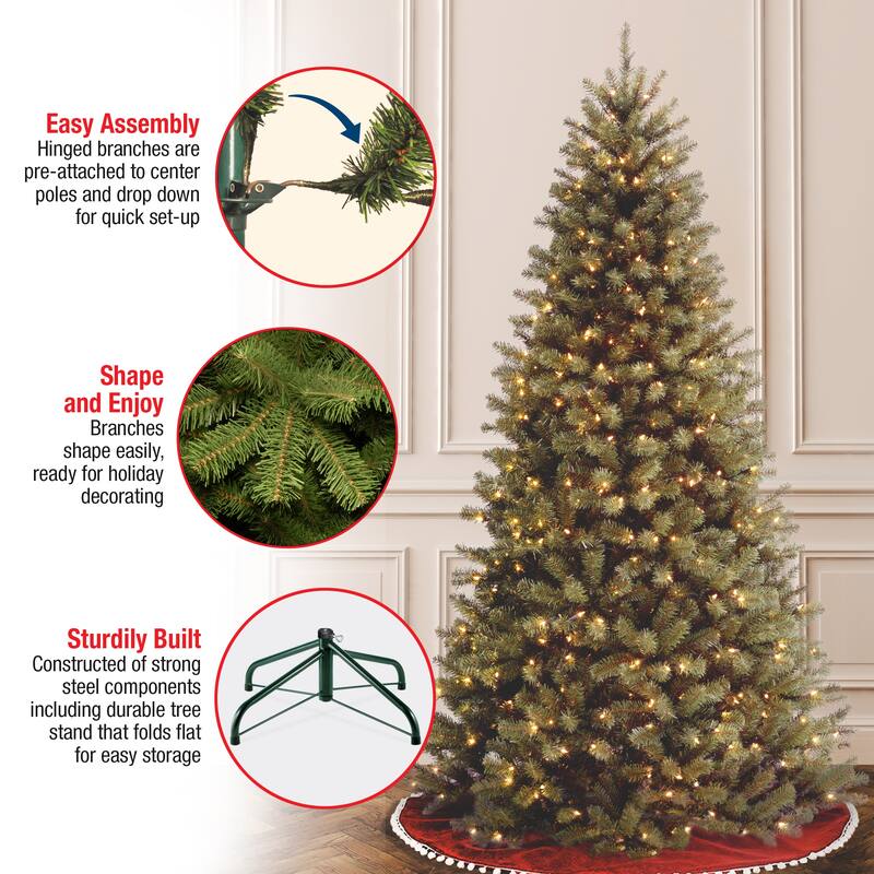 National Tree Company 6 ft. North Valley Artificial Spruce Tree with Clear Lights - 6 Foot