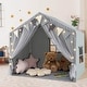 preview thumbnail 6 of 19, Costway Kids Play Tent with Door Curtains Windows Star Lights Colorful - See Details