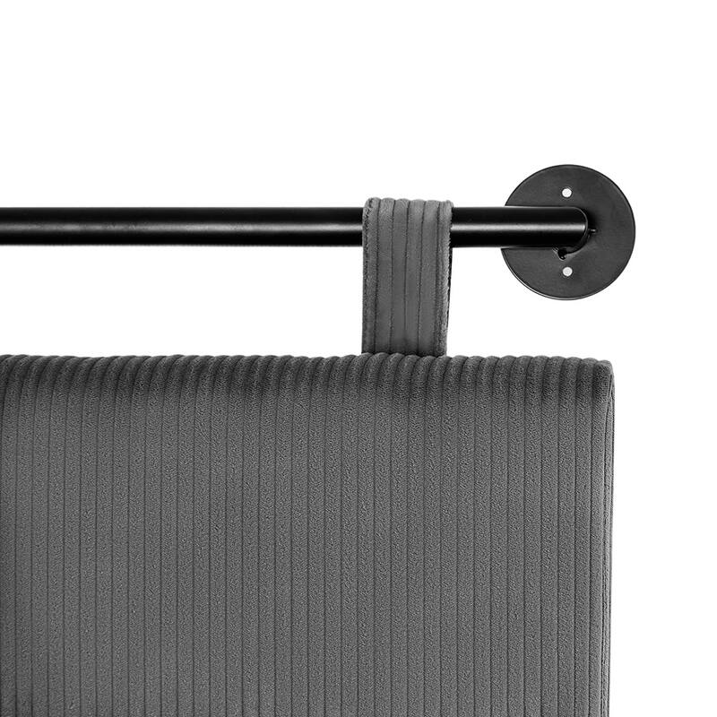 Adeco 70-Inch Corduroy Upholstered Wall Mount Hanging Headboard