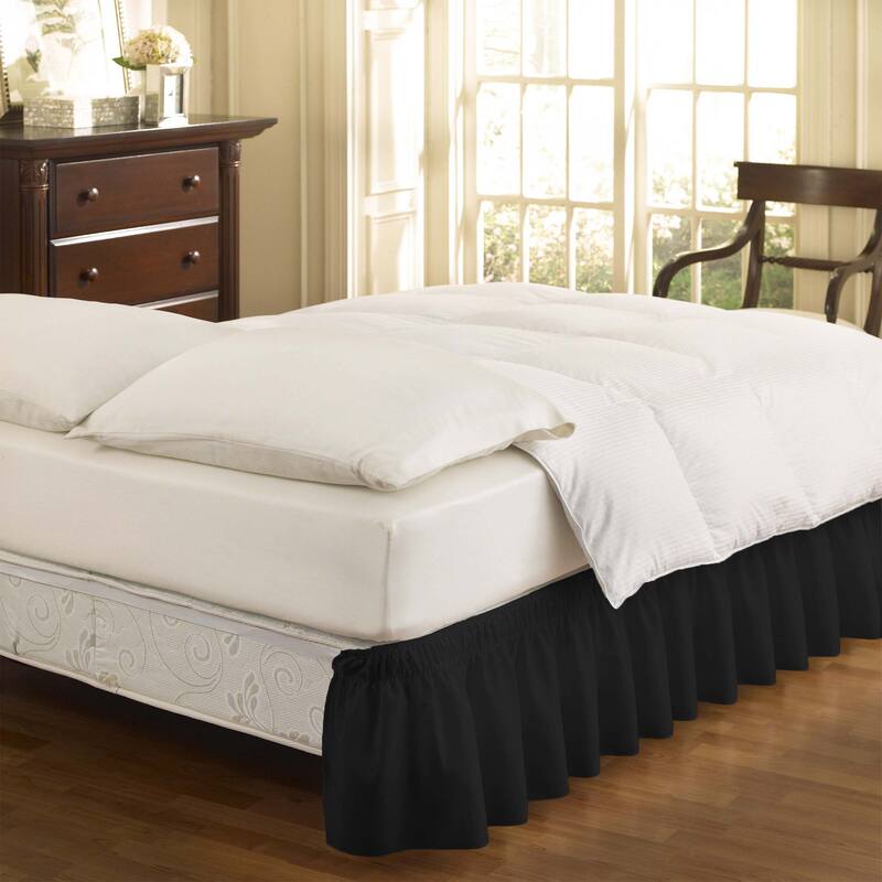 EasyFit Wrap Around Solid Ruffled Bed Skirt