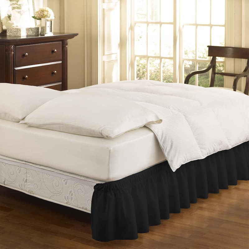 Copper Grove Fineshade Wrap Around Solid Ruffled Bed Skirt