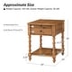 preview thumbnail 8 of 8, HULALA HOME Eric Traditional 26" Tall Solid Wood End Table with Built-in Charging Station and Extendable Tray