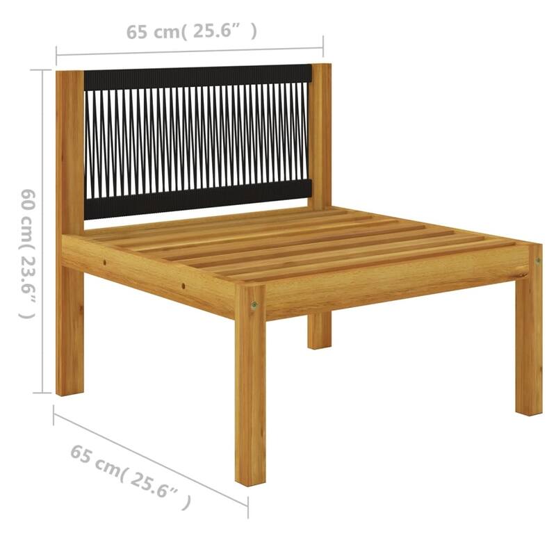 vidaXL Patio Lounge Set Outdoor Sectional Sofa with Cushions Solid Acacia Wood