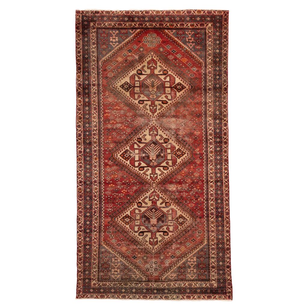 ECARPETGALLERY Hand-knotted Konya Anatolian Red Wool Rug - 5'0 x 9'7