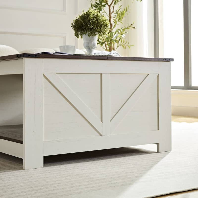 Rustic Wood Farmhouse Coffee Table