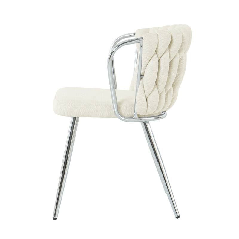 Modern Dining Chair with Metal Legs (Set Of 2)