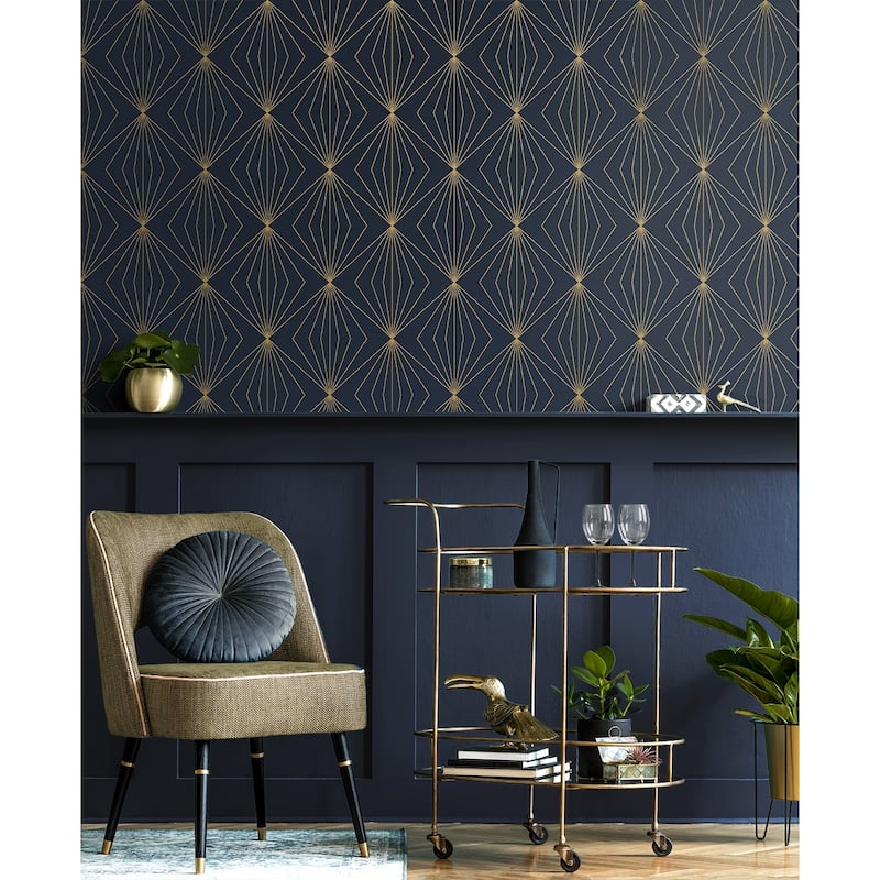 NextWall Gem Geometric Peel and Stick Wallpaper
