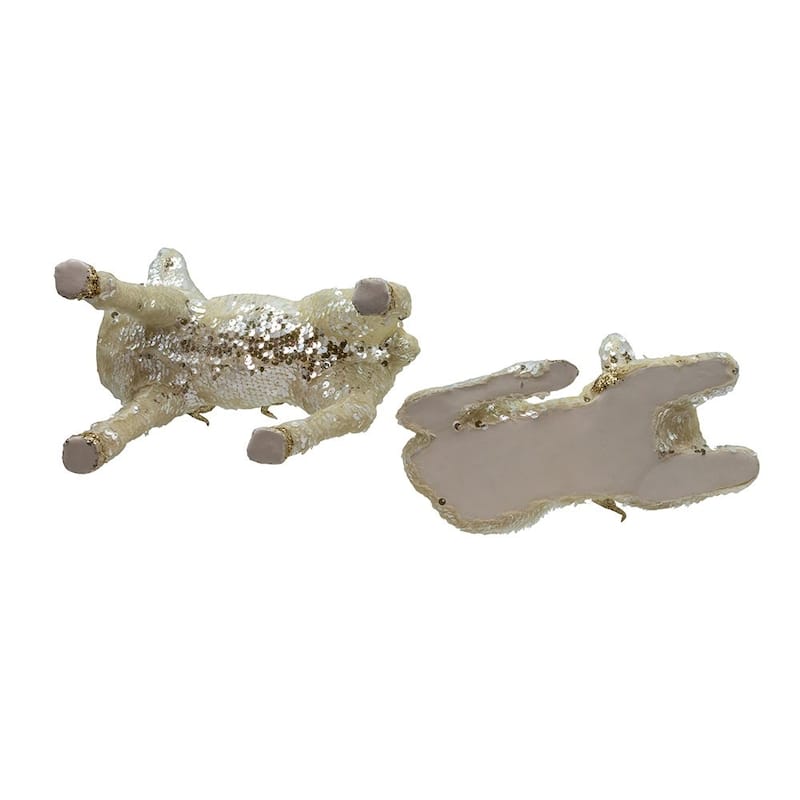 Kurt Adler Gold Standing and Lying Deer Table Pieces