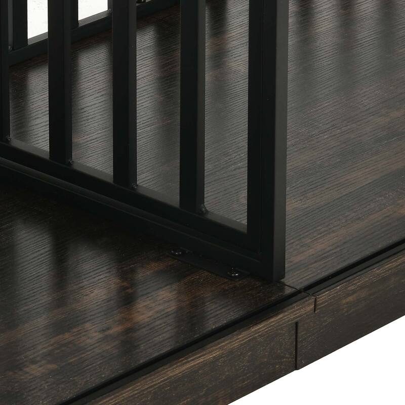 Moasis 71 Inch Double Dog Crate Furniture for 2 Dogs