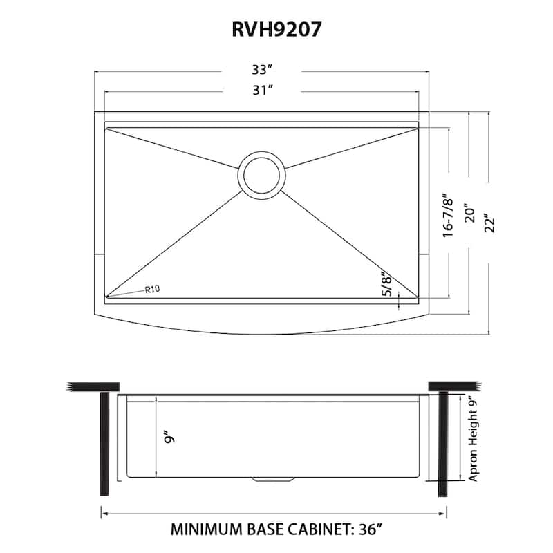 Ruvati 33-inch Matte Gold Workstation Apron-Front Brass Tone Stainless Steel Kitchen Sink - 33" X 22' - 33" X 22'