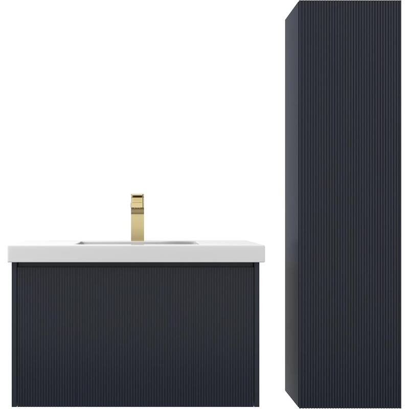 Blossom Positano 30" Floating Vanity with Sink & Side Cabinet