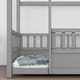 preview thumbnail 28 of 35, Wooden Floor Bed with House Roof Frame and Guardrails