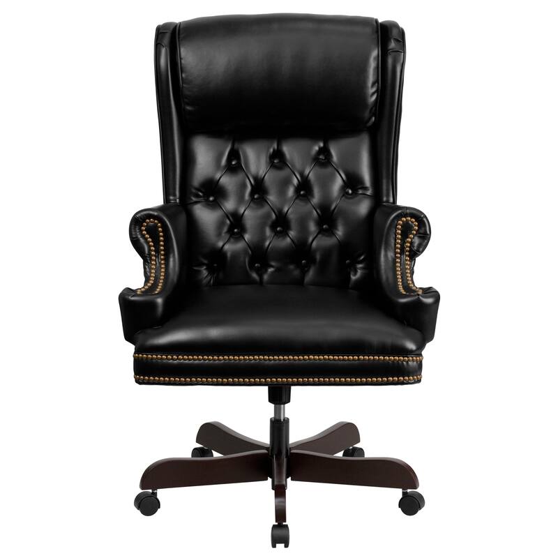 High Back Traditional Tufted LeatherSoft Executive Swivel Ergonomic Office Chair