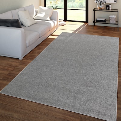 Solid Low-Pile Rug for Living Room in Plain Colors